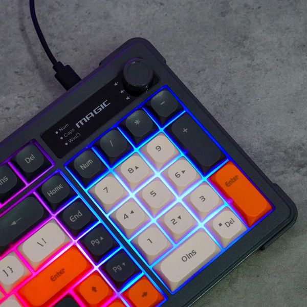 Bàn phím giả cơ Magic K-01L LED RGB Type-C - Mix