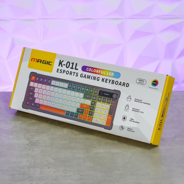 Bàn phím giả cơ Magic K-01L LED RGB Type-C - Mix