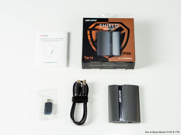 Ổ cứng di động SSD HIKSEMI 512GB T300S - Màu xám