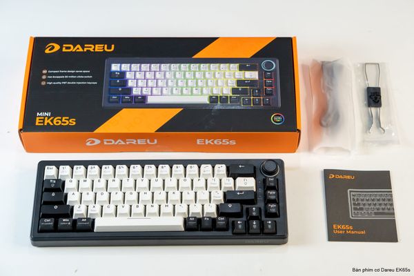 Bàn phím cơ Gaming Dareu EK65s Dream Switch - Đen trắng