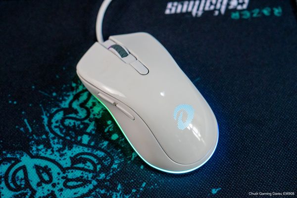 Chuột Gaming DAREU EM908 (LED RGB, BRAVO sensor) - Màu trắng