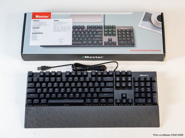 Bàn phím cơ Gaming eMaster EKM720BB - Màu đen