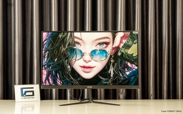 Yunsi Y240Q7 24 inch (120Hz, 1ms, VA, FHD, Cong nhẹ) - Màu đen