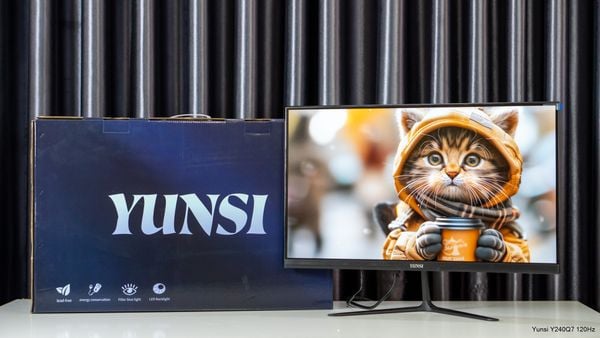 Yunsi Y240Q7 24 inch (100Hz, VA, 1ms, FHD, Cong nhẹ) - Màu đen