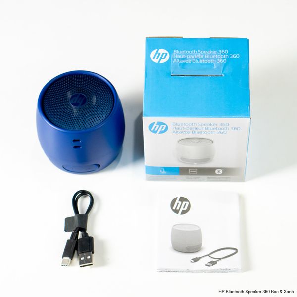 Loa HP Bluetooth Speaker 360 5.0 USB-C - Màu bạc/xanh