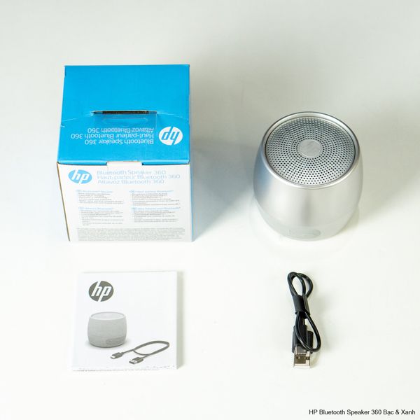 Loa HP Bluetooth Speaker 360 5.0 USB-C - Màu bạc/xanh