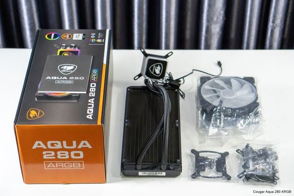 Tản nhiệt nước COUGAR AQUA ARGB 280 - Màu đen