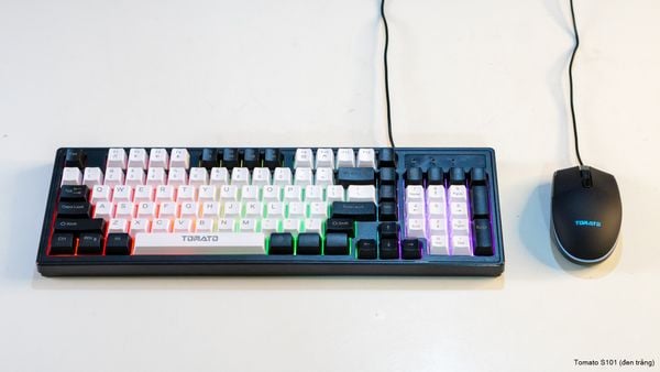 Combo bàn phím chuột Tomato S101 MIX LED RGB - Trắng đen