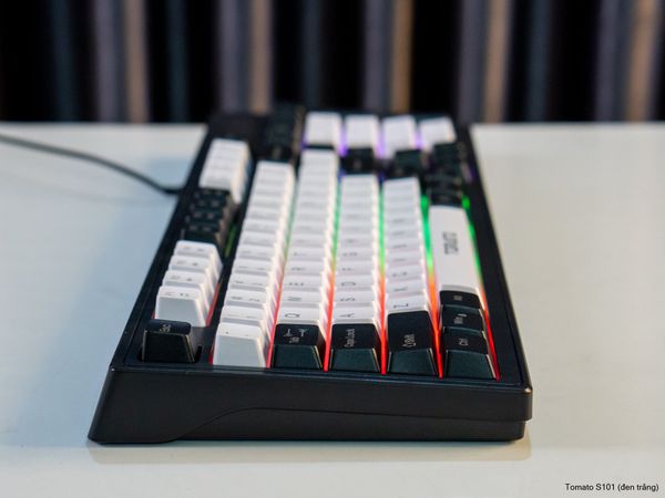Combo bàn phím chuột Tomato S101 MIX LED RGB - Trắng đen