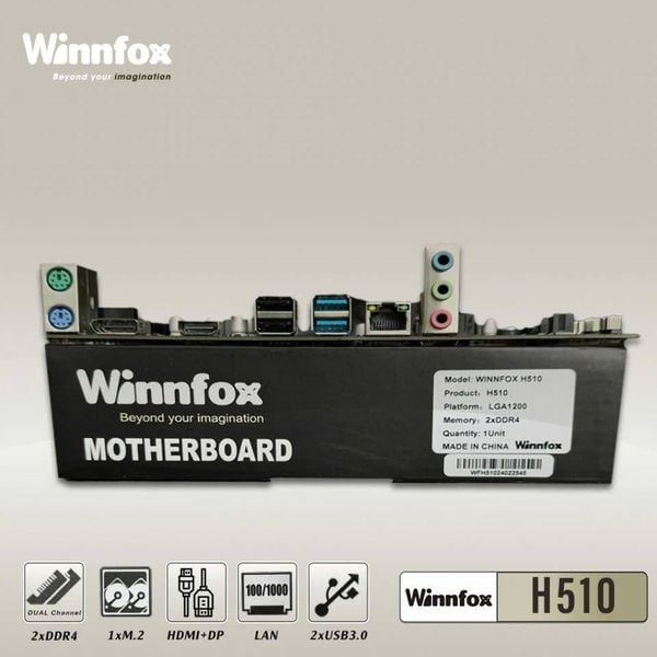 Bo mạch chủ H510 Winnfox (DDR4, M-ATX, LGA1200)