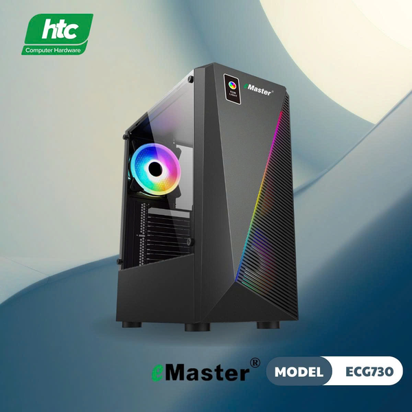 Thùng máy tình Gaming eMaster ECG730 - Màu đen