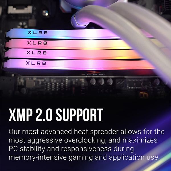 Ram Desktop DDR4 8GB 3200 PNY XLR8 Gaming EPIC-X RGB - Màu trắng
