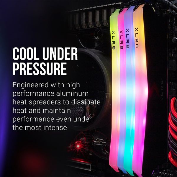 Ram Desktop DDR4 8GB 3200 PNY XLR8 Gaming EPIC-X RGB - Màu đen