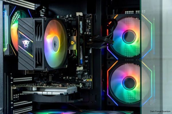 Case eMaster Quantum Black, M ATX, sẵn 5 Fan ARGB, kính cường lực 3mm