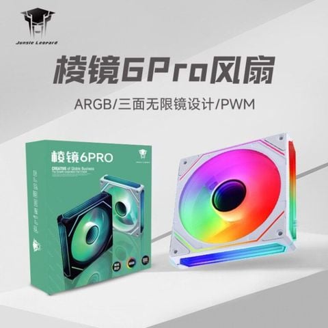 Fan Case Leopard 6Pro ARGB 120mm Trắng, 4 Mặt Vô Cực