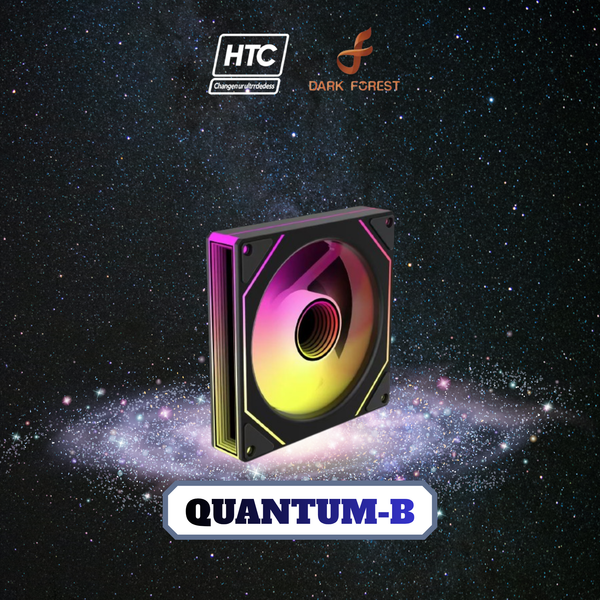 Case eMaster Quantum Black, M ATX, sẵn 5 Fan ARGB, kính cường lực 3mm