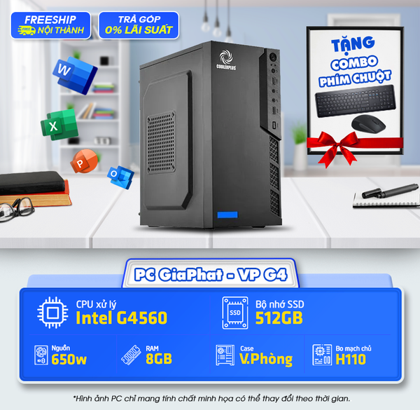 PC Văn Phòng G4 - G4560/ H110/ SSD 256GB chuyên Văn Phòng, Doanh Nghiệp