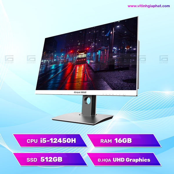 Máy tính để bàn All In One Great Wall Q2458 QA251654 (i5 12450H, 16G, 512G)