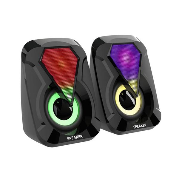 Loa Mini có dây 2.0 E-1053S 6W LED RGB 7 màu