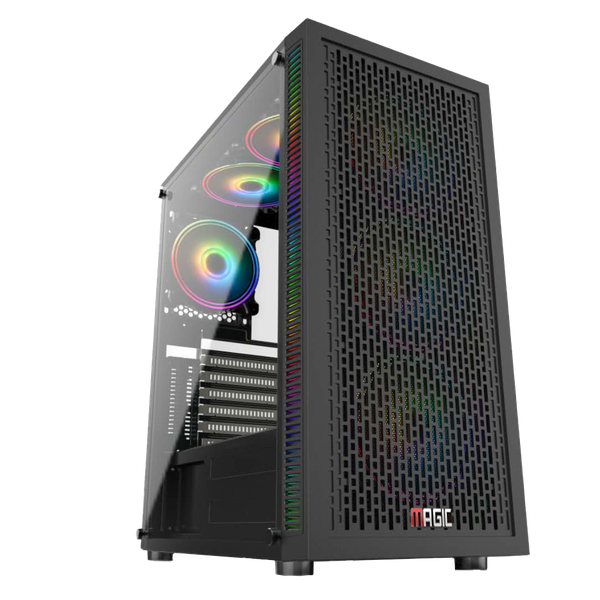 CASE MAGIC LUXURY i FULL TOWER - Đen | E-ATX, SẴN 4 FAN LED