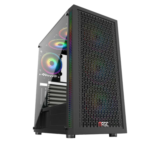 CASE MAGIC LUXURY i FULL TOWER - Đen | E-ATX, SẴN 4 FAN LED
