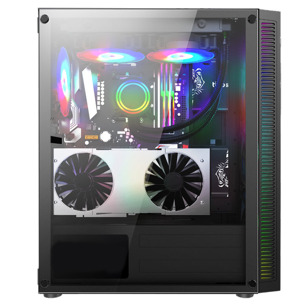 CASE MAGIC LUXURY i FULL TOWER - Đen | E-ATX, SẴN 4 FAN LED