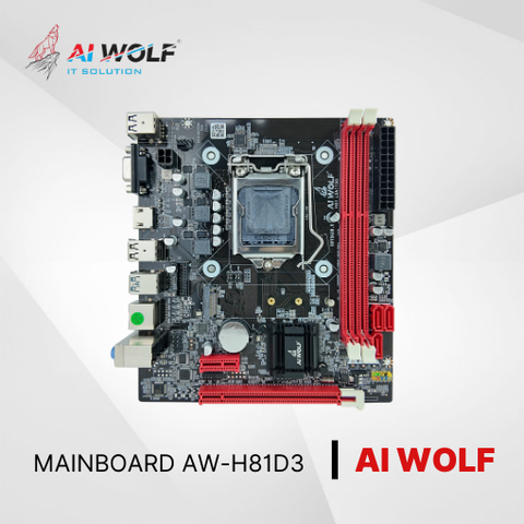 Bo mạch chủ AIWOLF AW-H81D3 (M-ATX, VGA + HDMI, LGA1150) Chính Hãng Full VAT