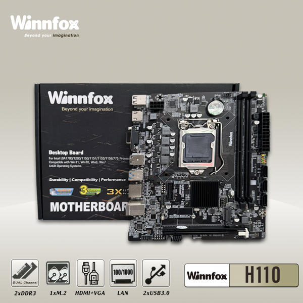 Bo mạch chủ H110 Winnfox (DDR3, ATX, LGA1151)
