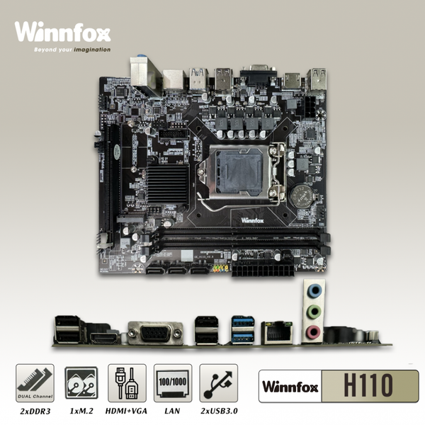 Bo mạch chủ H110 Winnfox (DDR3, ATX, LGA1151)