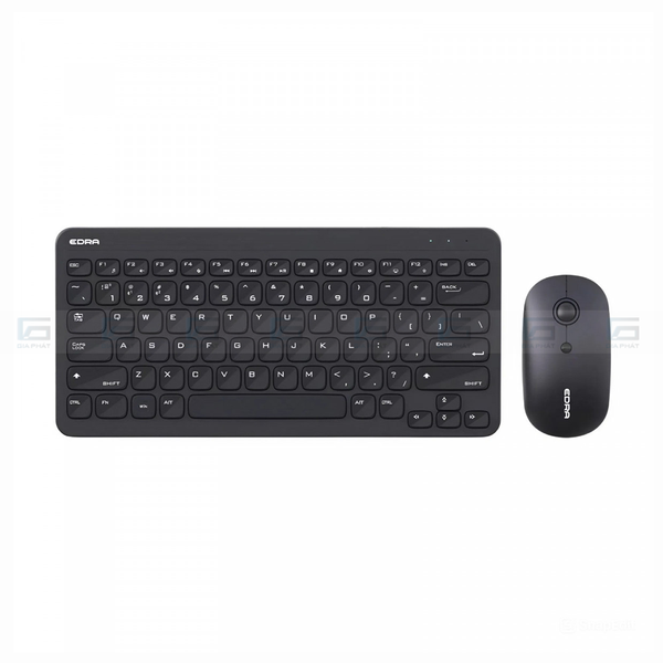 Combo phím chuột không dây văn phòng EDRA EC801W - Màu đen