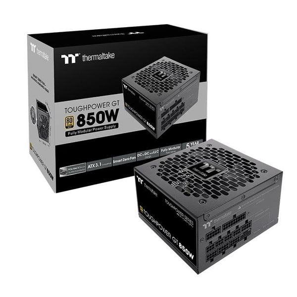 Bộ nguồn máy tính Thermaltake Toughpower GT 850 ATX 3.1 - Màu đen