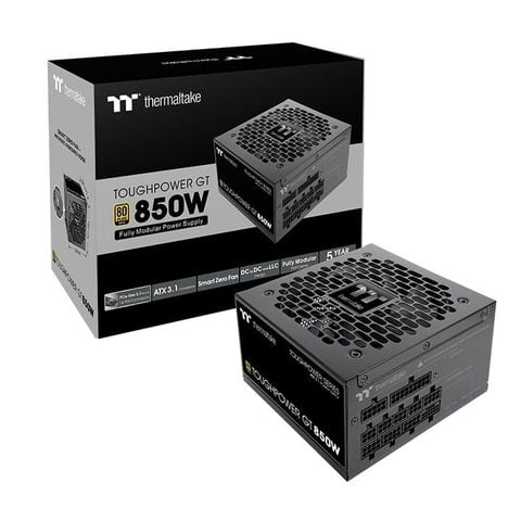 Bộ nguồn máy tính Thermaltake Toughpower GT 850 ATX 3.1 - Màu đen