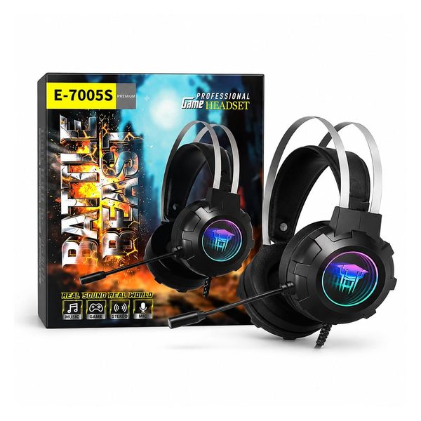 Tai Nghe Gaming Jungle Leopard E-7005S USB, Driver 50mm, Micro tích hợp