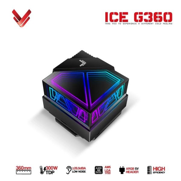 Tản Nhiệt Nước AIO VSP ICE G360 ARGB 360mm TDP 300W