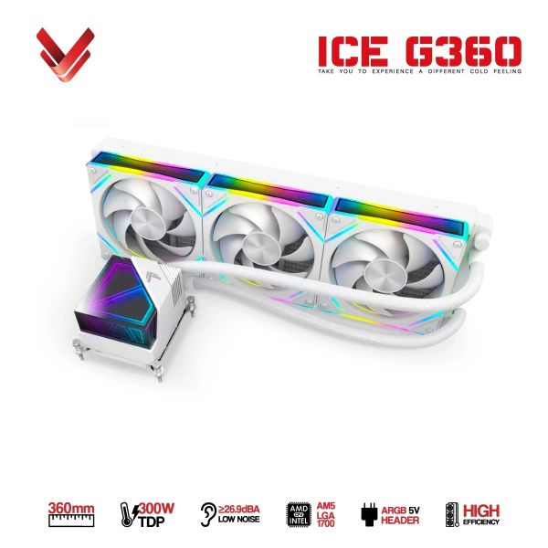Tản Nhiệt Nước AIO VSP ICE G360 ARGB 360mm TDP 300W