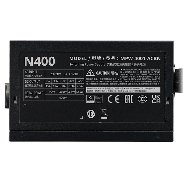 Bộ nguồn Cooler Master Elite NEX N400 400W 230V - Màu đen