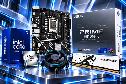 Combo Mainboard ASUS PRIME H810 - Ultra 7 265KF Tray - Ram 16G/4800