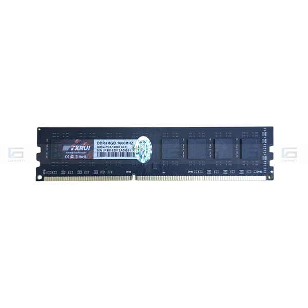 Ram Desktop TXRUI 8GB/1600 DDR3 Không Tản Chính Hãng