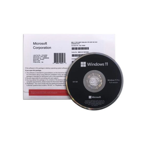 Windows 11 Pro 64-bit Eng Intl 1pk DSP OEI DVD FQC-10528