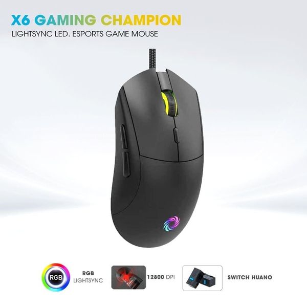 Chuột Gaming Có Dây Coolerplus X6 Champion - Màu đen