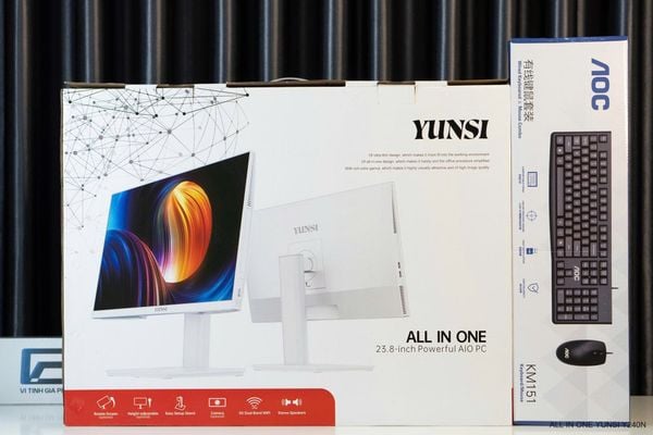 All in one YUNSI 24 inch Gen 7 (i7 7700HQ - 16G - 256G - Wifi) - Màu trắng