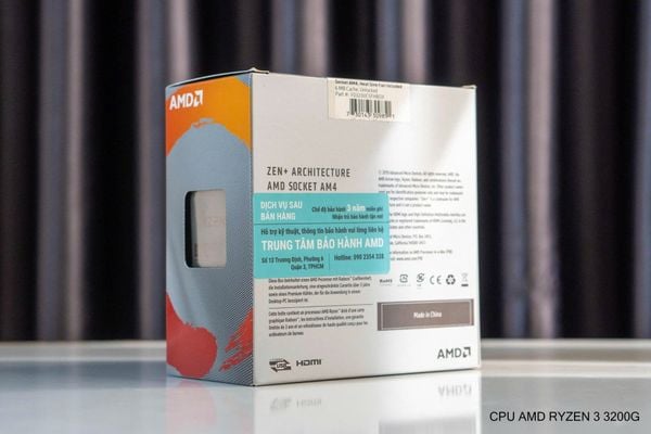 CPU AMD Ryzen 3 3200G (4 nhân 4 luồng, 3.6Ghz - 4.0Ghz, 6MB)