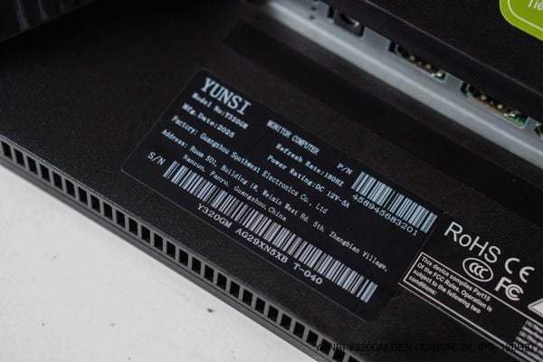 Yunsi Gaming Y320GM 2K 180Hz (QHD, IPS, HDMI + DP, 1ms) - Màu đen