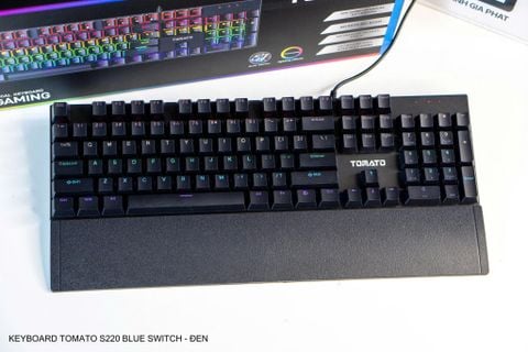 Bàn phím cơ Tomato S220 Blue Switch 104 phím 1.8m - Màu đen
