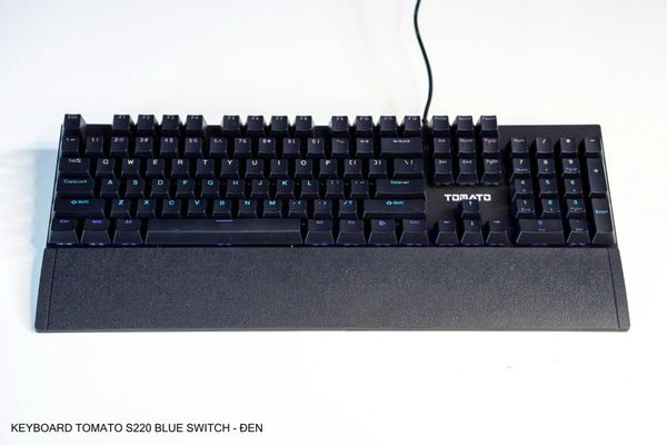 Bàn phím cơ Tomato S220 Blue Switch 104 phím 1.8m - Màu đen