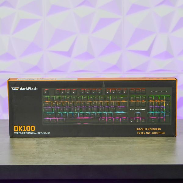 Bàn phím Gaming có dây Darkflash DK100 Blue Switch - Màu đen