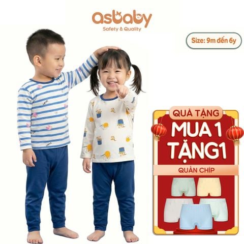 Bộ Dài Tay Asbaby Bluteen AST415