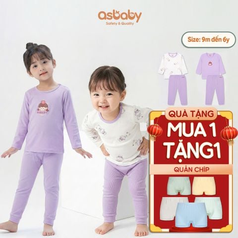 Bộ Dài Tay Asbaby Teddy Dream  AST416