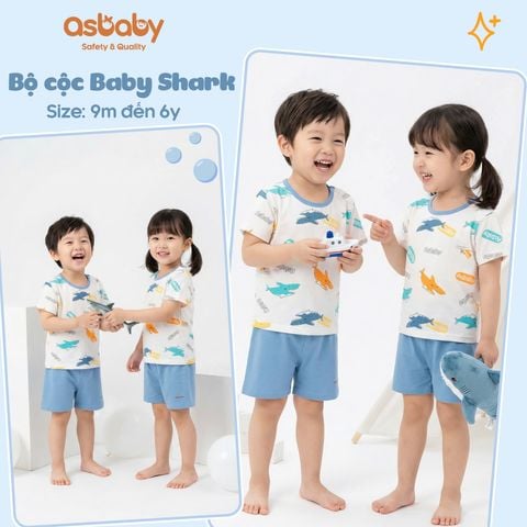 Bộ Cộc tay AsBaby Shark