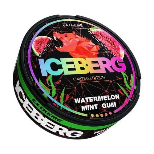  ICEBERG Watermelon Mint Gum ( Kẹo Gum Dưa Hấu Bạc Hà ) Slim Max Strong 35mg 